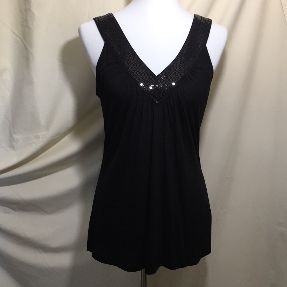 MICHAEL KORS Black Sequined Top - M